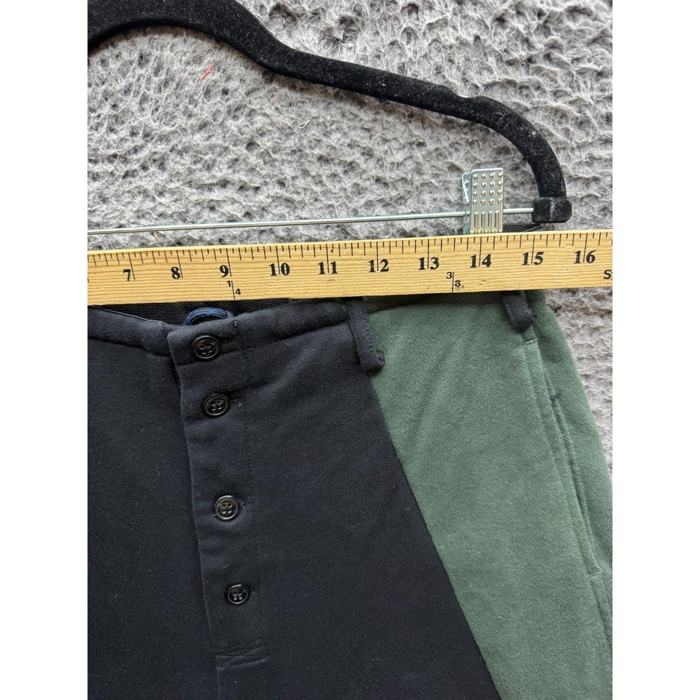 Roucha High Rise Feke Fleece Drawstring Cropped Pant Black Green Womens Size AA - Picture 10 of 15